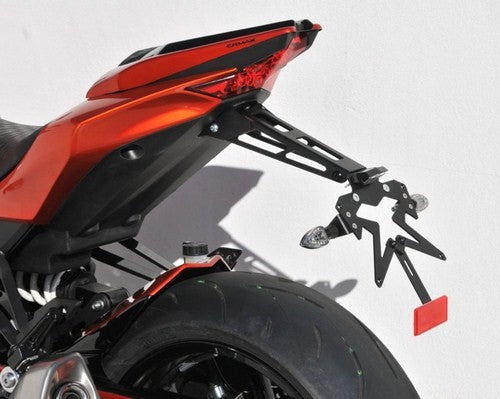 Ermax sup10 lisence plate holder aluminium black arm ermax for Z 1000 2014-2017 | SUP318087