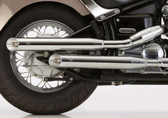 Cromo Line 2 Silencers Right Side Incl. 2 Manifolds Silver