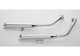 Cromo Line 2 Silencers Right Side Incl. 2 Manifolds Silver