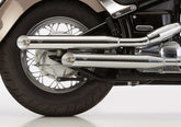 Cromo Line 2 Silencers Right Side Incl. 1 Manifold (Rear Cylinder) Silver