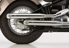 Cromo Line 2 Silencers Right Side Incl. 1 Manifold (Rear Cylinder) Silver