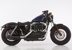 Double Groove Slip on Exhaust (2-2) Matt Black