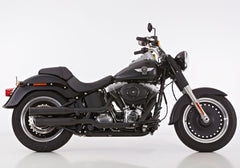 Double Groove Slip on Exhaust (2-2) Matt Black