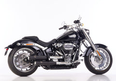 Double Groove Slip on Exhaust (2-2) Matt Black