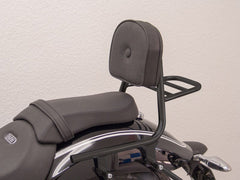Sissy Bar made from tube with pad and carrier, black
