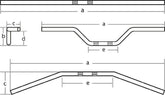 Fehling Handlebar flat, wide, extra strong cranked | 7179 LN 66