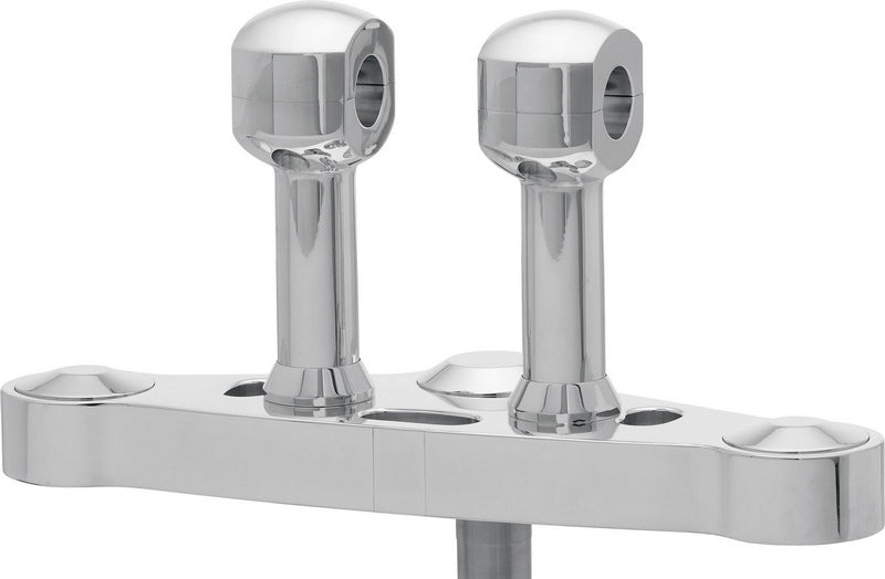Aluminium riser for handlebars with 25. 4 mm (1”) Ø, 100 mm high, polished