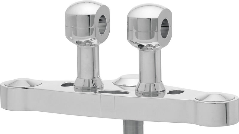 Aluminium riser for handlebars with 31,75 mm (1 1/4”) Ø, 75 mm high, polished