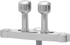 Aluminium riser for handlebars with 31,75 mm (1 1/4”) Ø, 100 mm high, polished