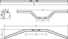 Fehling Six Bend ape hanger, high, black with 3 holes for cables inside | 7690 L SB 9