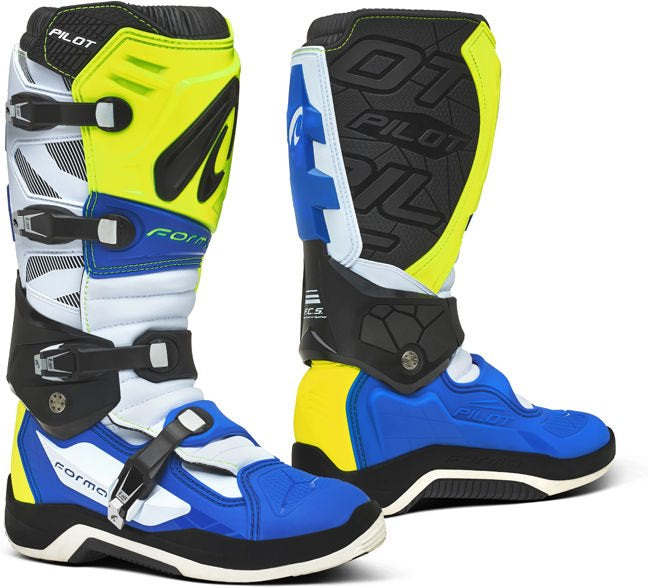 Forma Pilot Standard Off-Road Fit, Yellow Fluo/White/Blue | FORC590-789811