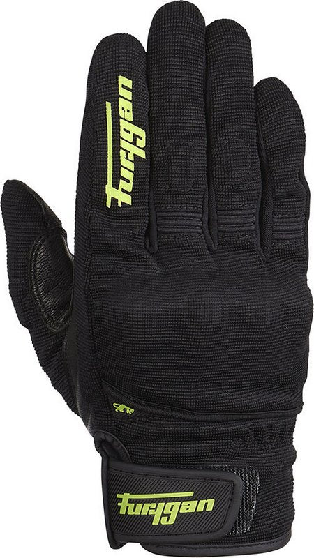Furygan JET D30 MEN SUMMER GLOVES, Black-Green fluo | 4485-1025