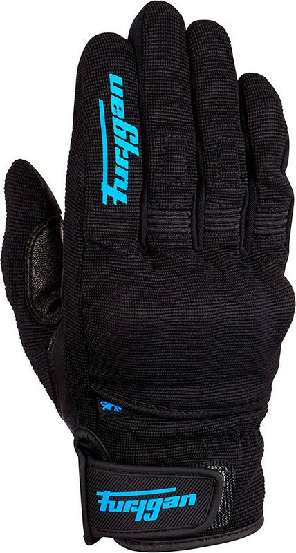 Furygan JET LADY D3O LADY SUMMER GLOVES, Black-Turquoise | 4486-533