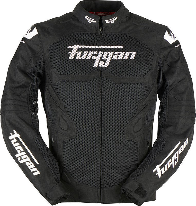 FURYGAN ATOM VENTED EVO TEXTILE JACKETS BLACK-WHITE | 6460-143