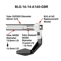 GBRacing Brake Lever Guard with 16mm bar end with a 14mm insert For Aftermarket Bars | BLG-16-14-A160-GBR