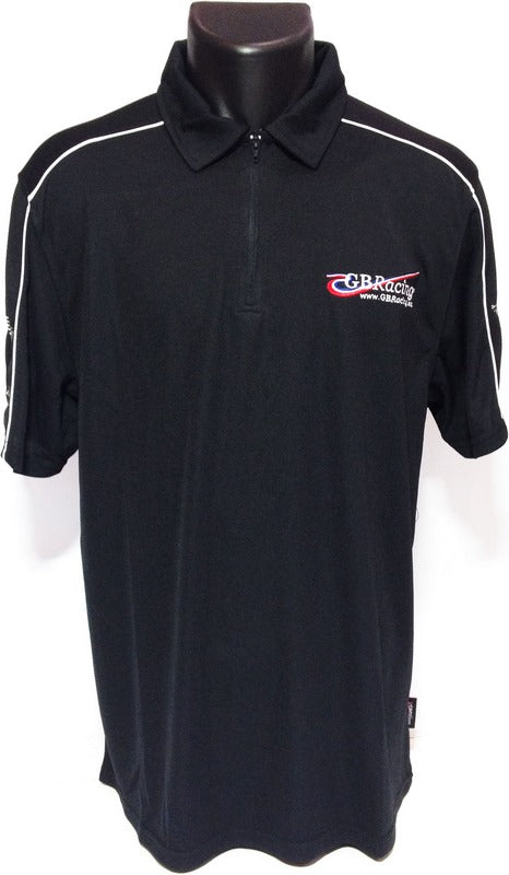 GB Racing Merchandise Mens Tech Black Polo | GBR-TP