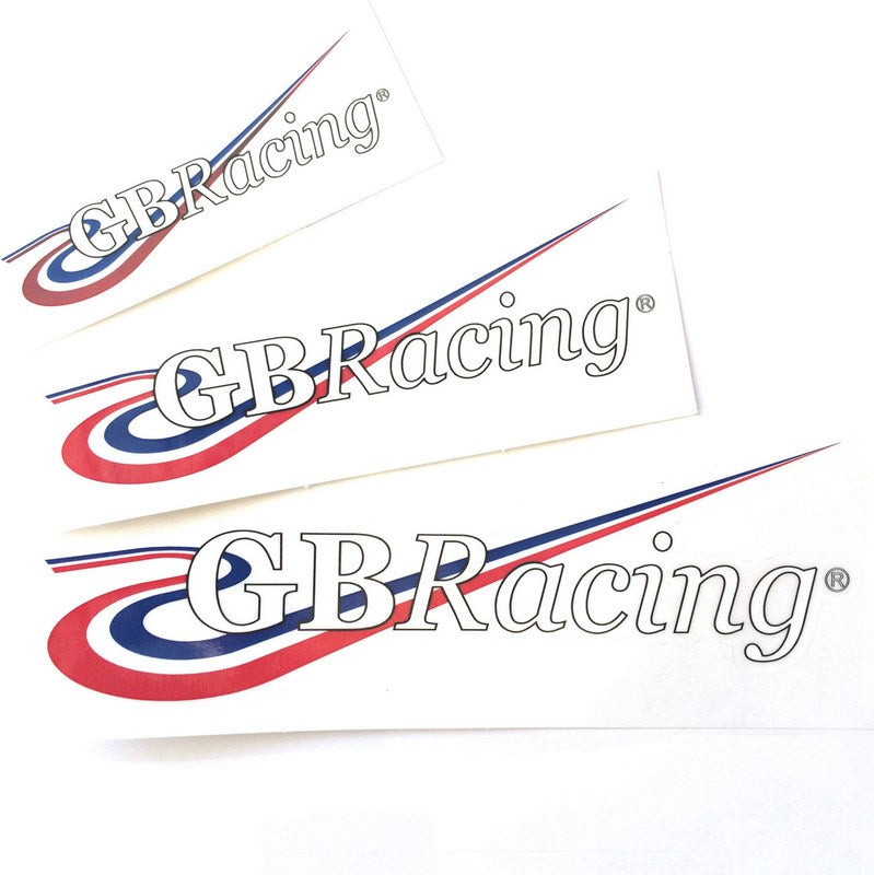 GB Racing Generic Products White GBRacing Stickers - 4, 6 & 8inch | STICKERWHITE