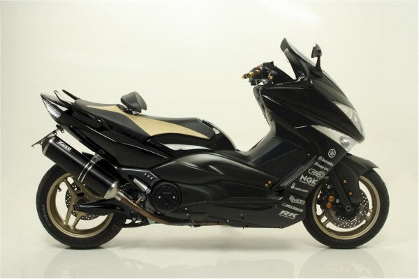 GIANNELI YAMAHA T-MAX 08/11 FULL SYSTEM IPERSPORT BLACK ALUMINIUM WITH BLACK END CAP | 73780B6K