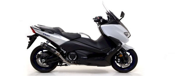 GIANNELI YAMAHA T-MAX 530 2017 FULL SYSTEM WITH I PERSPORT BLACK ALUMINIUM SILENCER AND RA CING COLLECTORS | 73826B6K