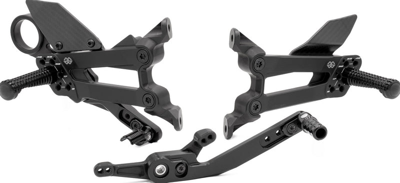 Footrest system FXR black matt