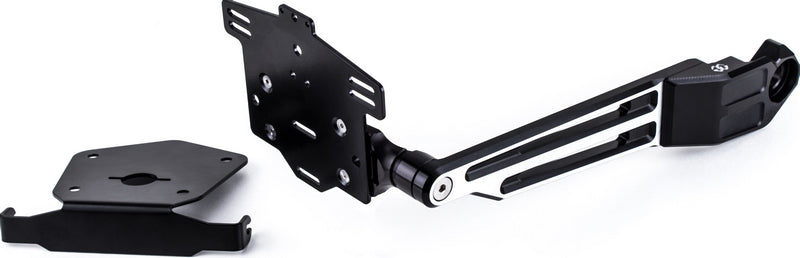 Licence plate holder, black-silver