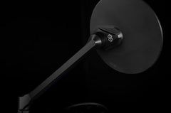 MOON dashboard mirror left round black matt