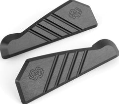 Black pillion footrest cover, black