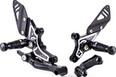Footrest system RCT10GT, black-silver