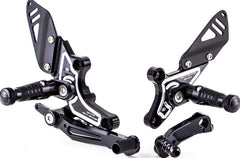 Footrest system RCT10GT, black-silver