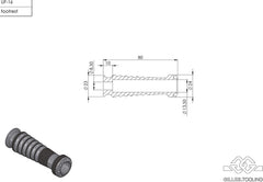 Replacement footrests Sport, rider, silver