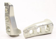 Replacement footrests Touring, pillion, silver
