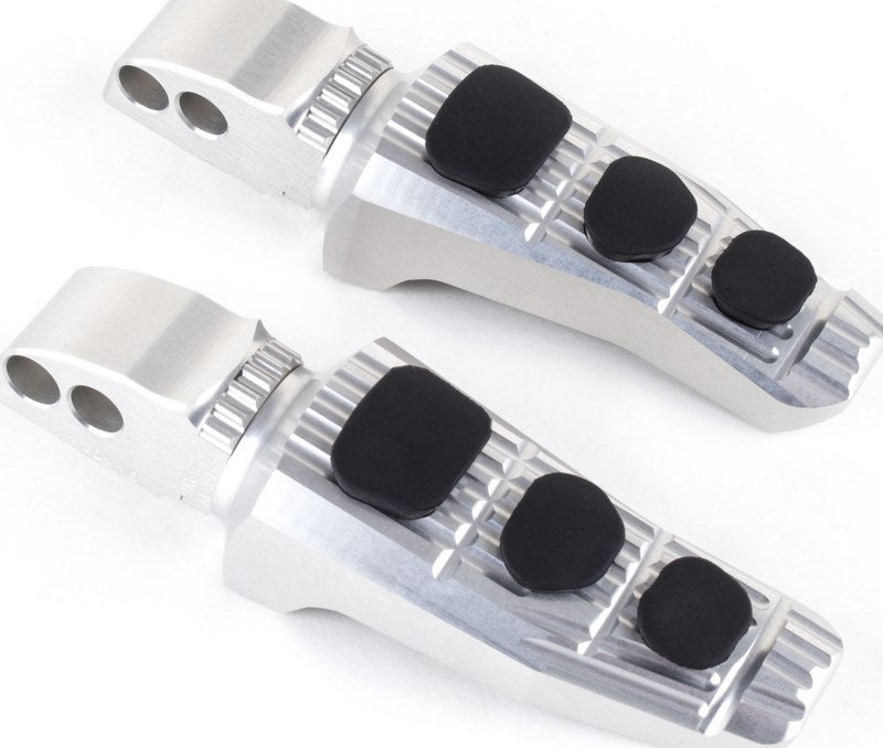 Replacement footrests Touring, rider, silver