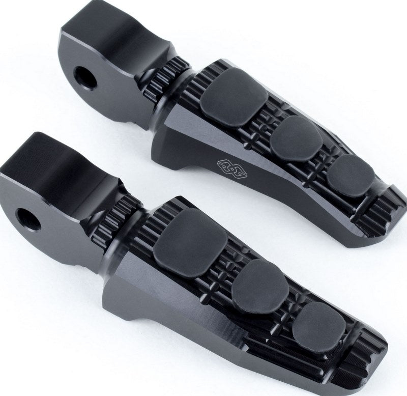 Replacement footrests Touring, pillion, black