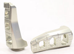 Replacement footrests Touring, pillion, silver