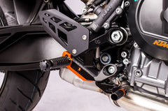 Footrest system VCR38GT2, black/orange