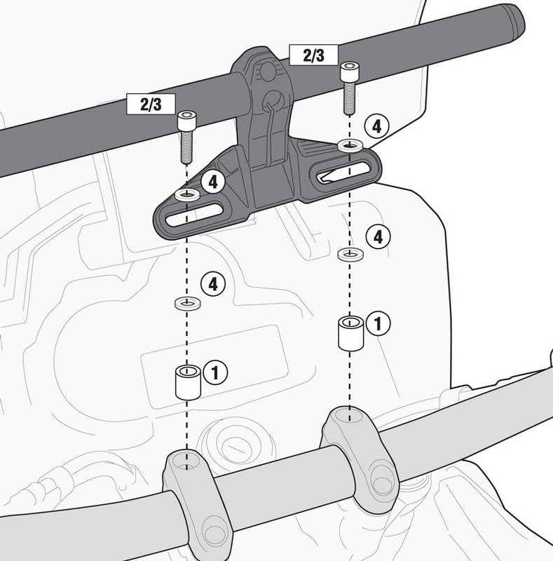 Givi 04SKIT Specific kit to mount the Givi S900A Smart Bar or the Givi S901A Smart Mount | 04SKIT