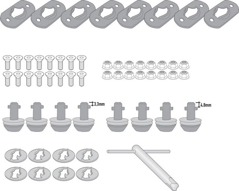 GIVI Side case carrier conversion kit in Rapid Fitting for various models | 11RKIT
