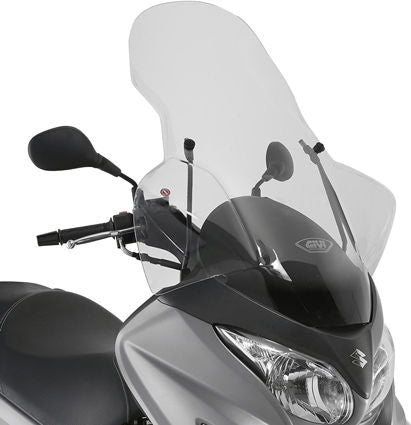 Givi Windscreen for Suzuki Burgman 125/200 07-, clear screen, dim HxW 84,5 x 65,5cm | 3106DT