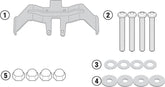 Givi Specific kit 3110KIT mandatory to install the TST3110 without the specific rear rack 3110FZ on Suzuki GSX-S 1000, GSX-S 1000F | 3110KIT