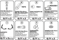 Givi Specific kit 351KIT mandatory to install the PL351 / TE351 / T351without the specific rear rack 351FZ on Yamaha FZ6 | 351KIT