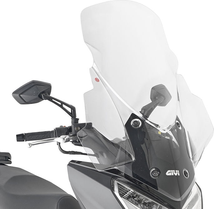 GIVI Windshield - transparent - 875 x 660 mm (HxW) - without ABE - for KYMCO Dink R 125/150 (23) | 6121DT