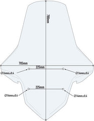 Givi Windscreen for SYM Cruisym 300, Joymax Z 300, clear screen, dim HxW 78x70,5cm, 21cm higher than oe screen | 7056DT