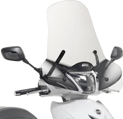 Givi Windscreen for Kymco People S 300 19-, SYM HD 300, clear screen, dim HxW 49x66cm | 7057A