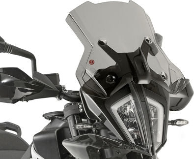 Givi Windscreen for KTM 390/790/890 Adventure, color light smoke, HxW 35x46 cm, D7711KIT fitting kit required to install | 7710D