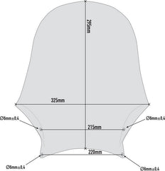 Givi Universal Screen, Light Smoke, dim. HxW 29,5x34 cm, fitting kit not included | A201