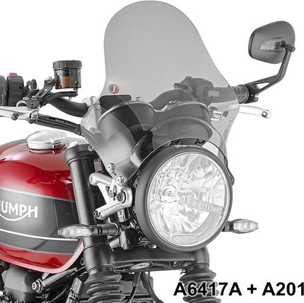 Givi Universal Screen, Light Smoke, dim. HxW 29,5x34 cm, fitting kit not included | A201