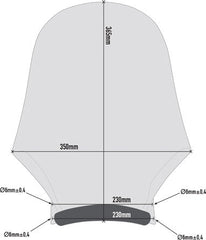 Givi Universal Screen, Light Smoke, dim. HxW 36,5x35 cm, fitting kit not included | A210