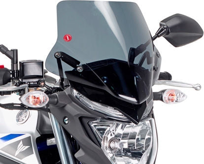 Givi Screen for Yamaha MT-03 16-19, color black with smoke screen, dim. HxW 28x38 cm, fitting kit included | A2127