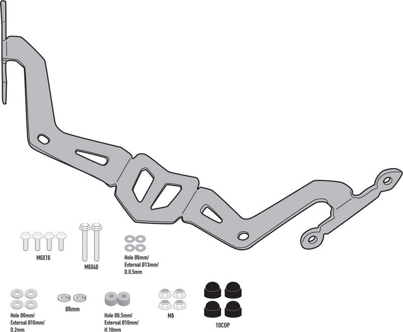 Givi A2151A mounting Kit to mount Windscreen 4128S on Yamaha MT-03 20- | A2151A