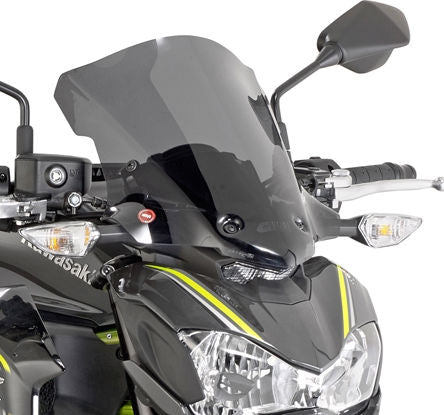 Givi Screen for Kawasaki Z900 17-19, color smoke, dim. HxW 37x32 cm, fitting kit included | A4118